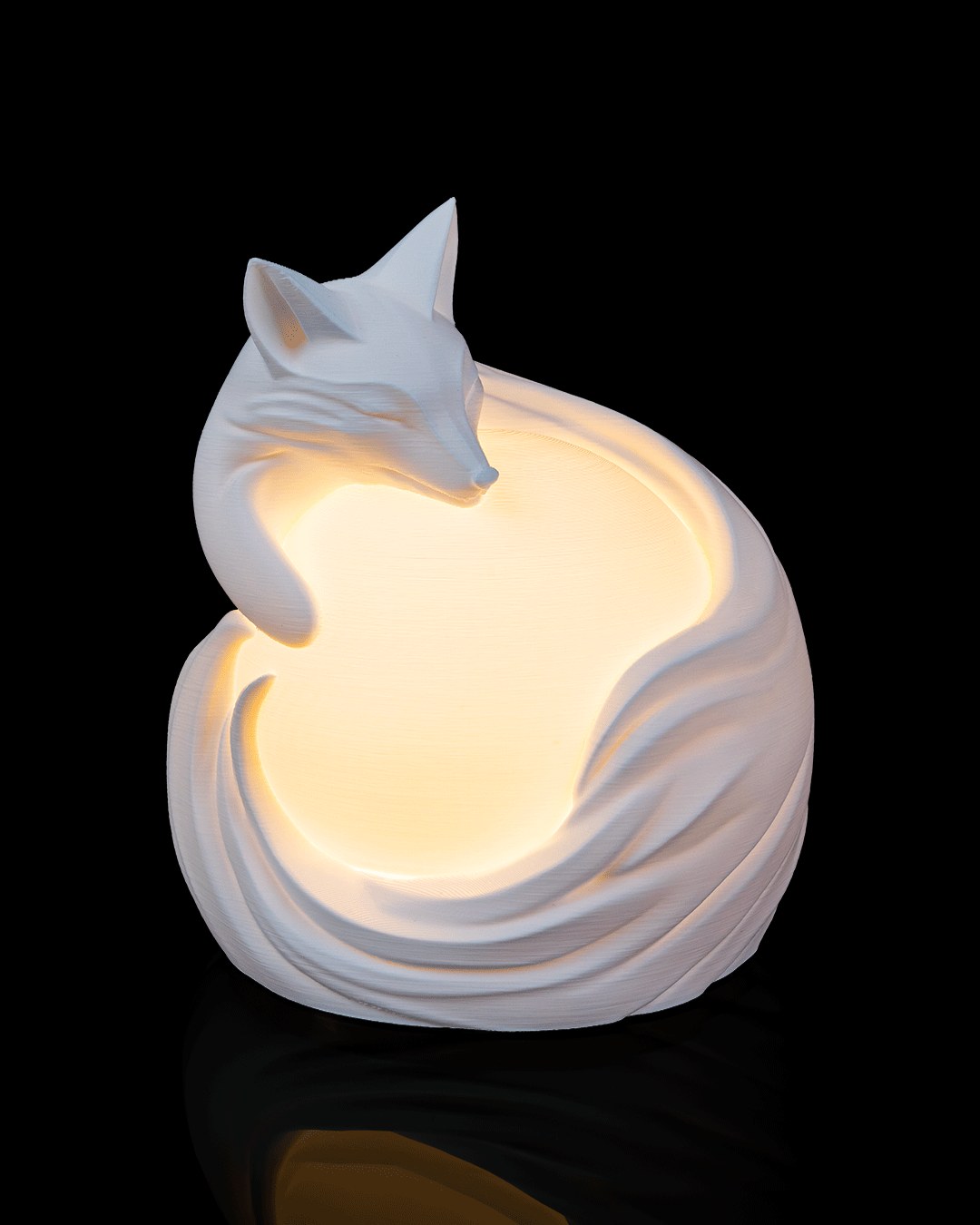 Vulpine Sphere Tischlampe – Fuchs Lampe 3D-Druck