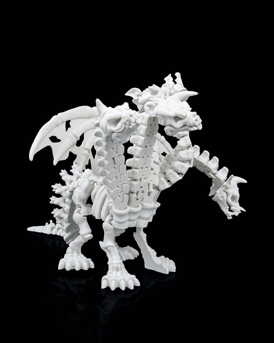 Pentadragon Skeleton 3D Druck Figur – Fünfköpfiger Drache