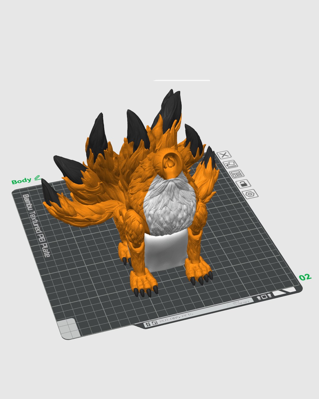 Seven-Tailed Kitsune – Artikulierte 3D Figur