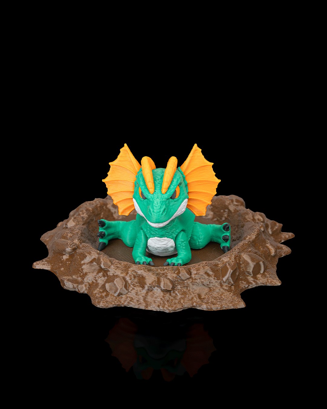 Tiny Dilopho 3D Druck Dinosaurier Figur – 7 cm