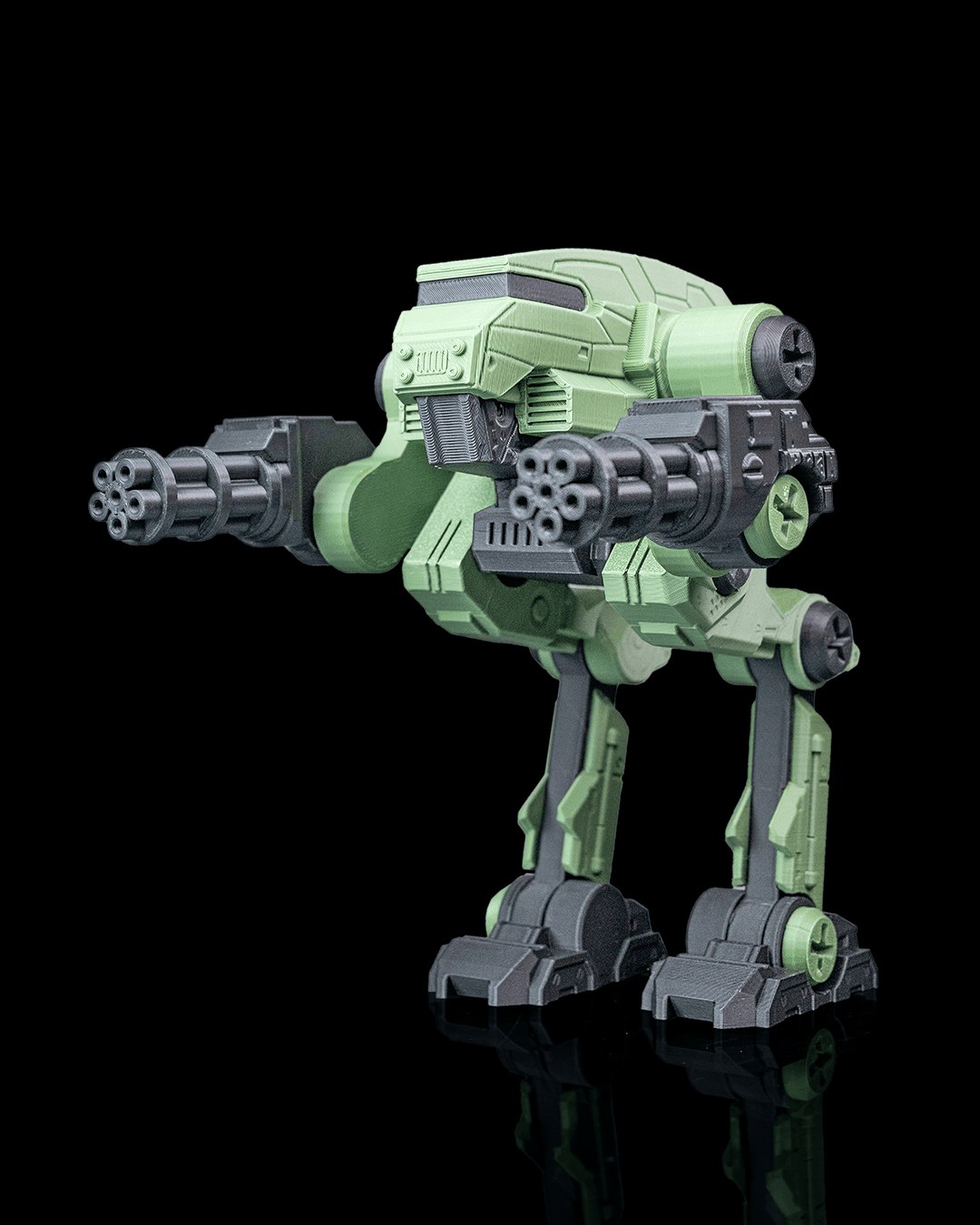 Strider Walker 3D Druck Figur – Zweibeiniger Kampfläufer