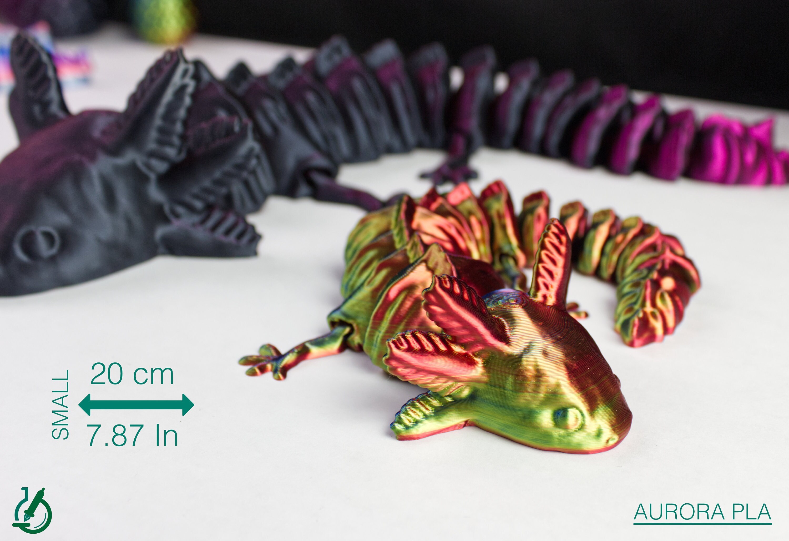 Flexibles Axolotl Fingerspielzeug – 3D-Druck Fidget Toy